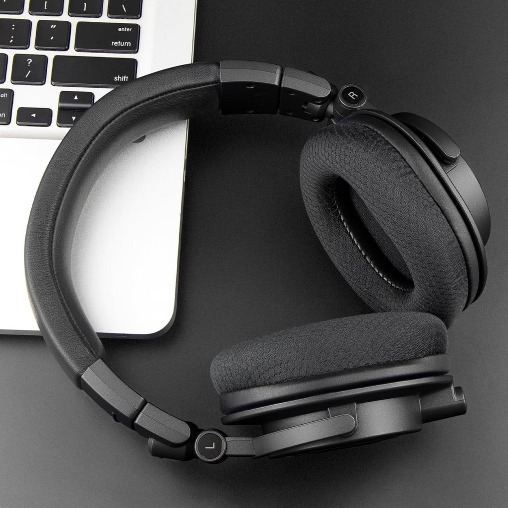 Ersatz Ohrpolster Audio Technica ATH M50X M40X M30X M20X MSR7 SX1 schwarz Mesh