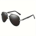 Schwarz-silberne Piloten-Sonnenbrille