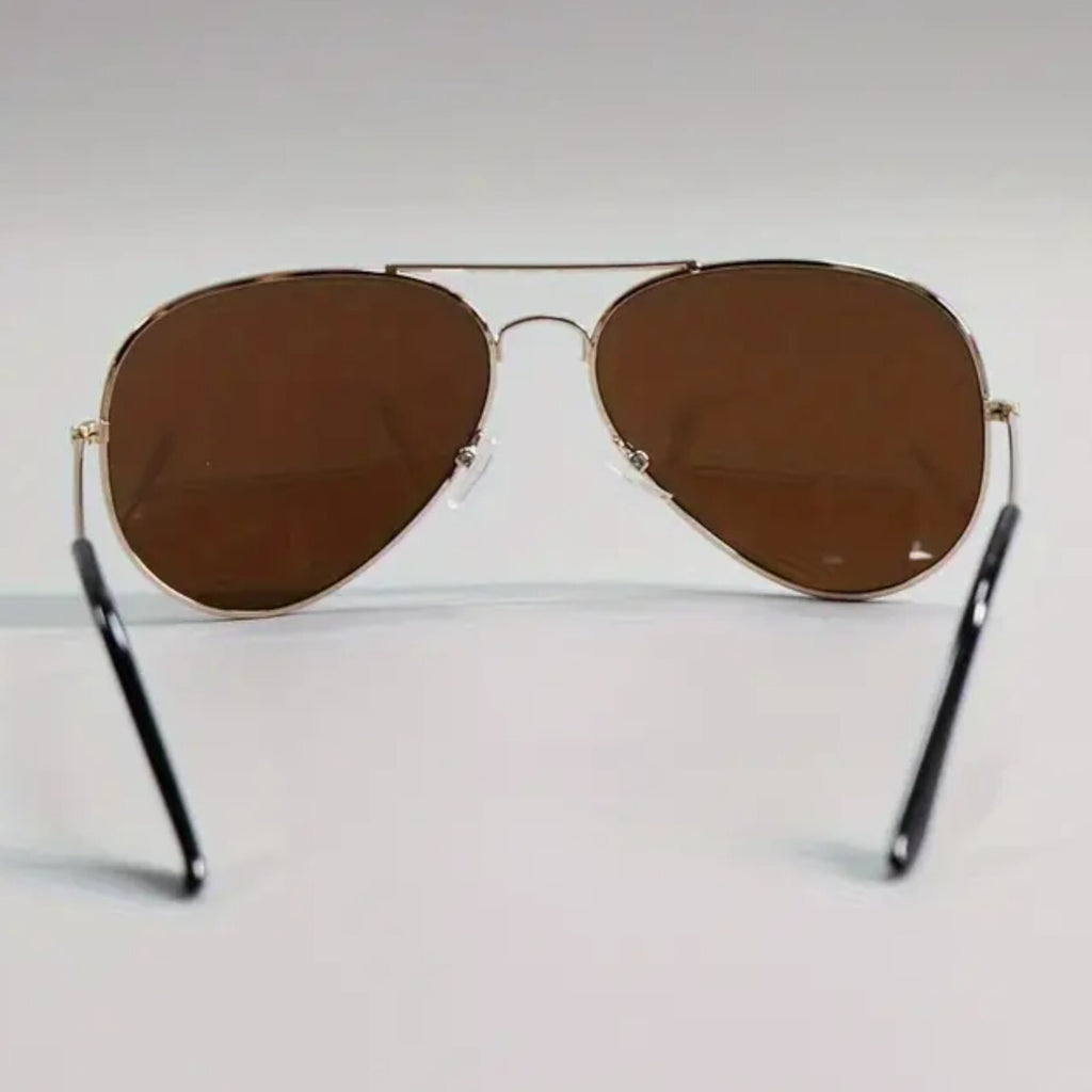 Gold-braune Piloten-Sonnenbrille