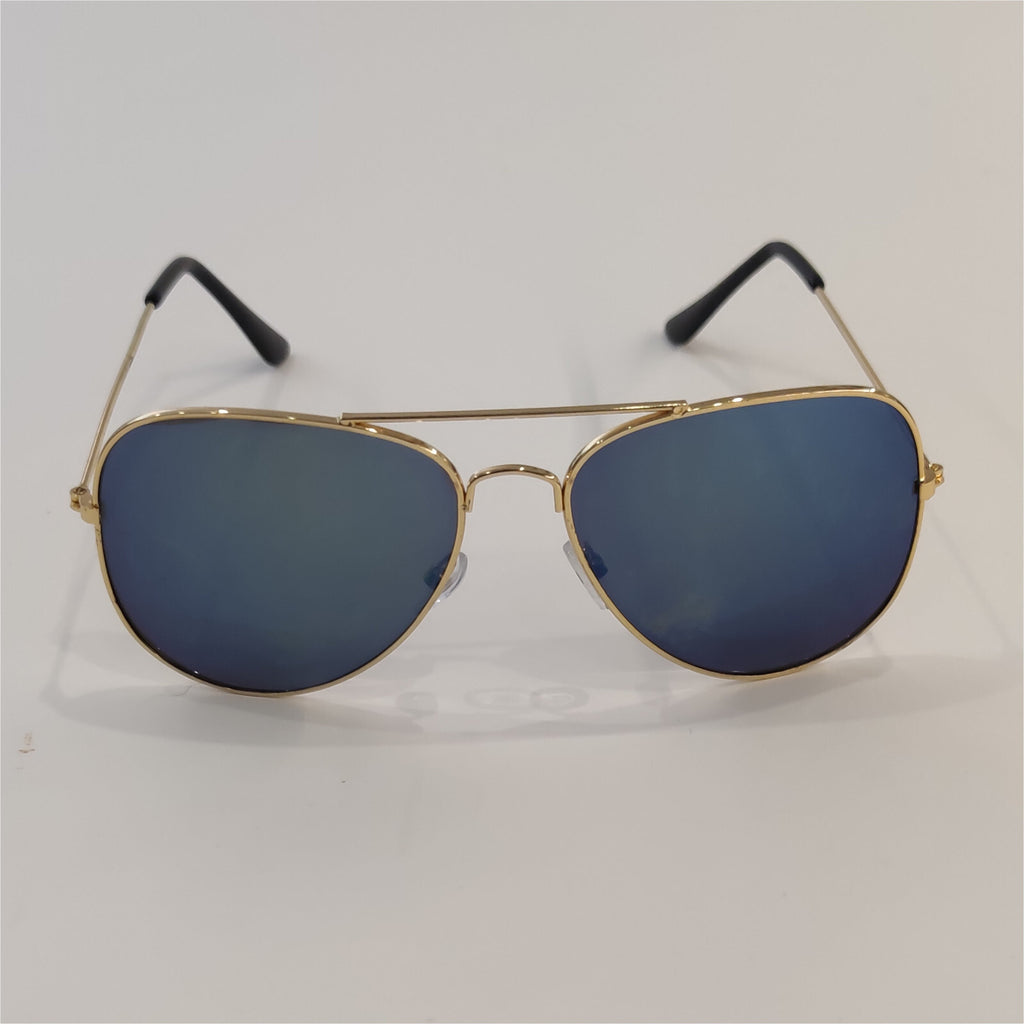 Gold-blaue Piloten-Sonnenbrille