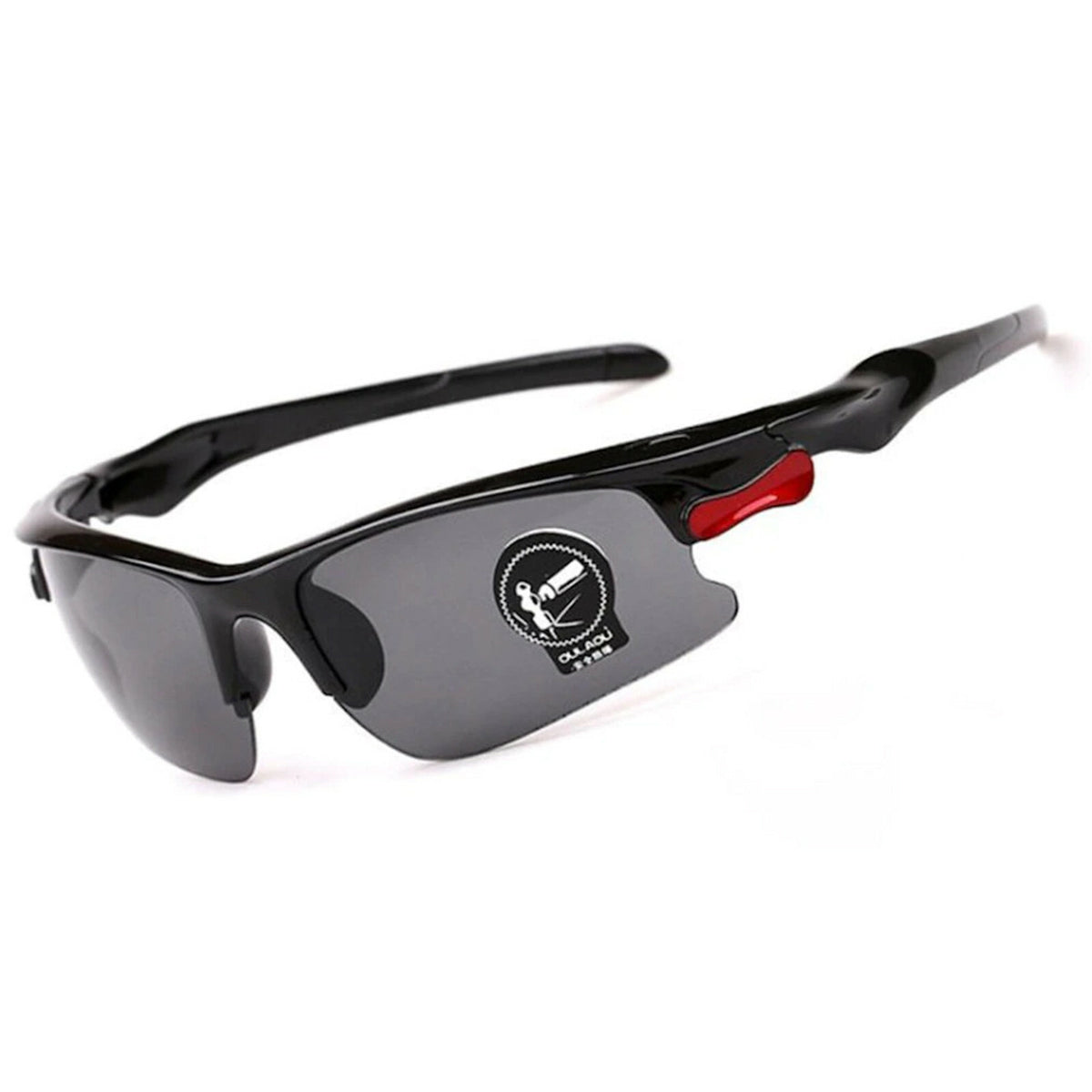 Schwarz-rote Sport-Sonnenbrille X5