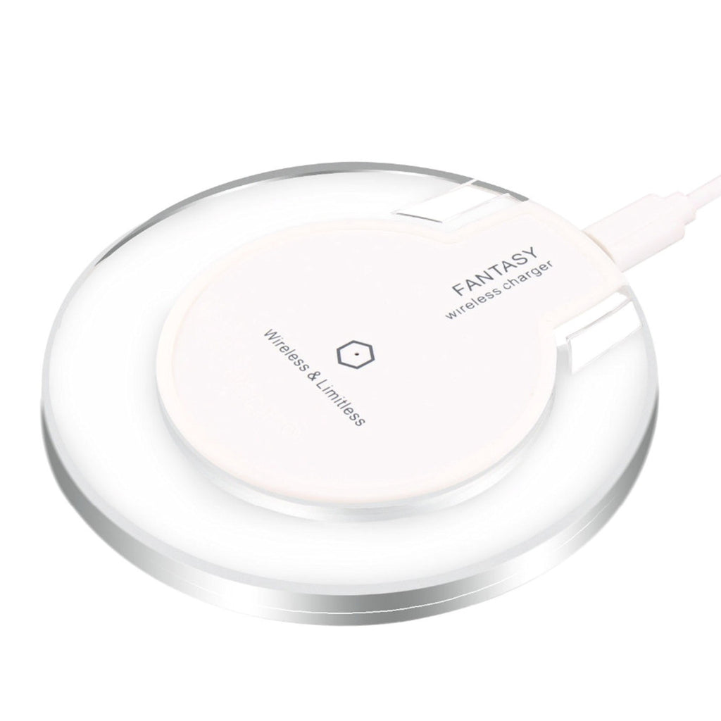 Weiße Qi Wireless Charger Ladestation