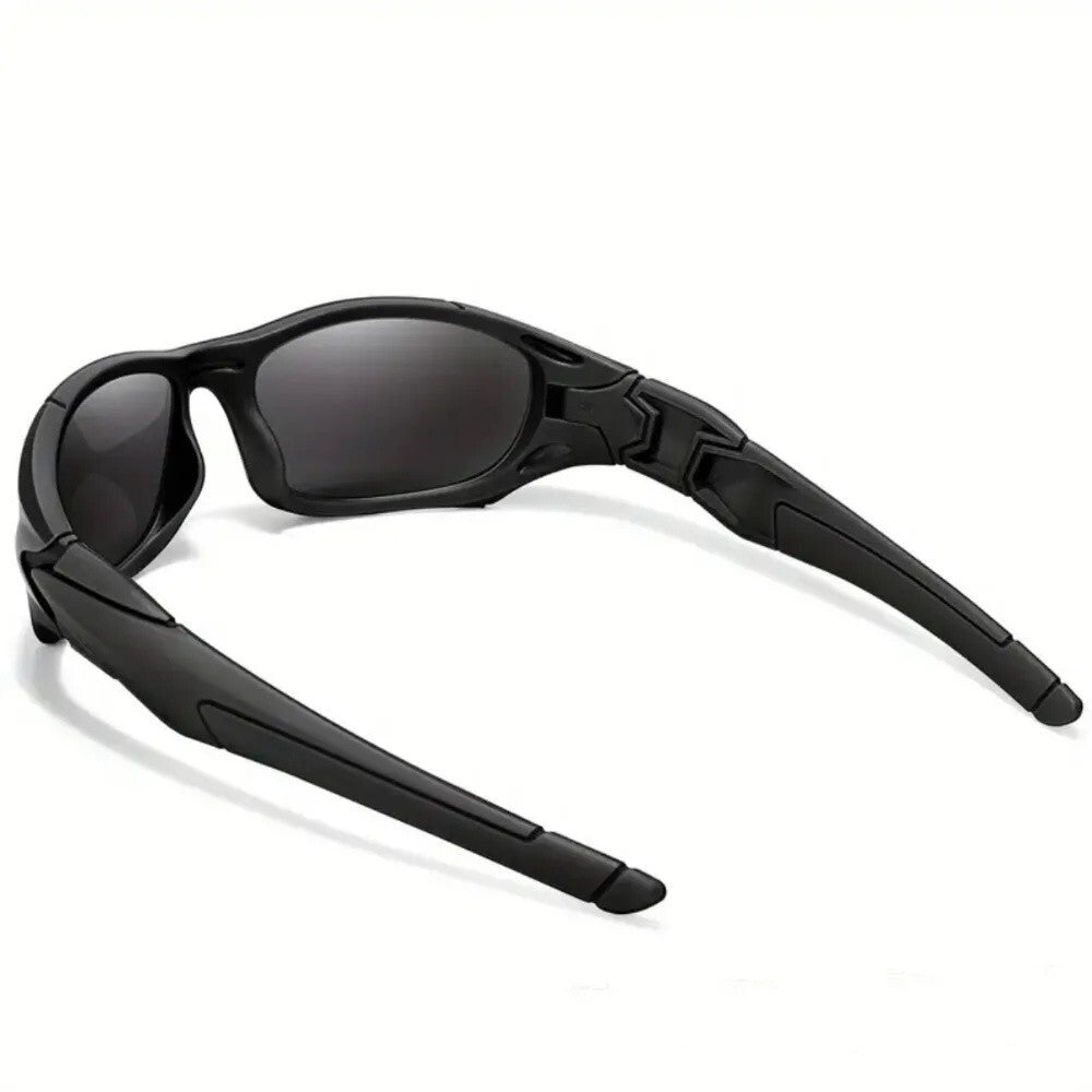 Schwarze Sport-Sonnenbrille aus Polycarbonat