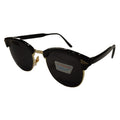 Schwarz-goldene Vintage Sonnenbrille mit Smoke-Gläsern