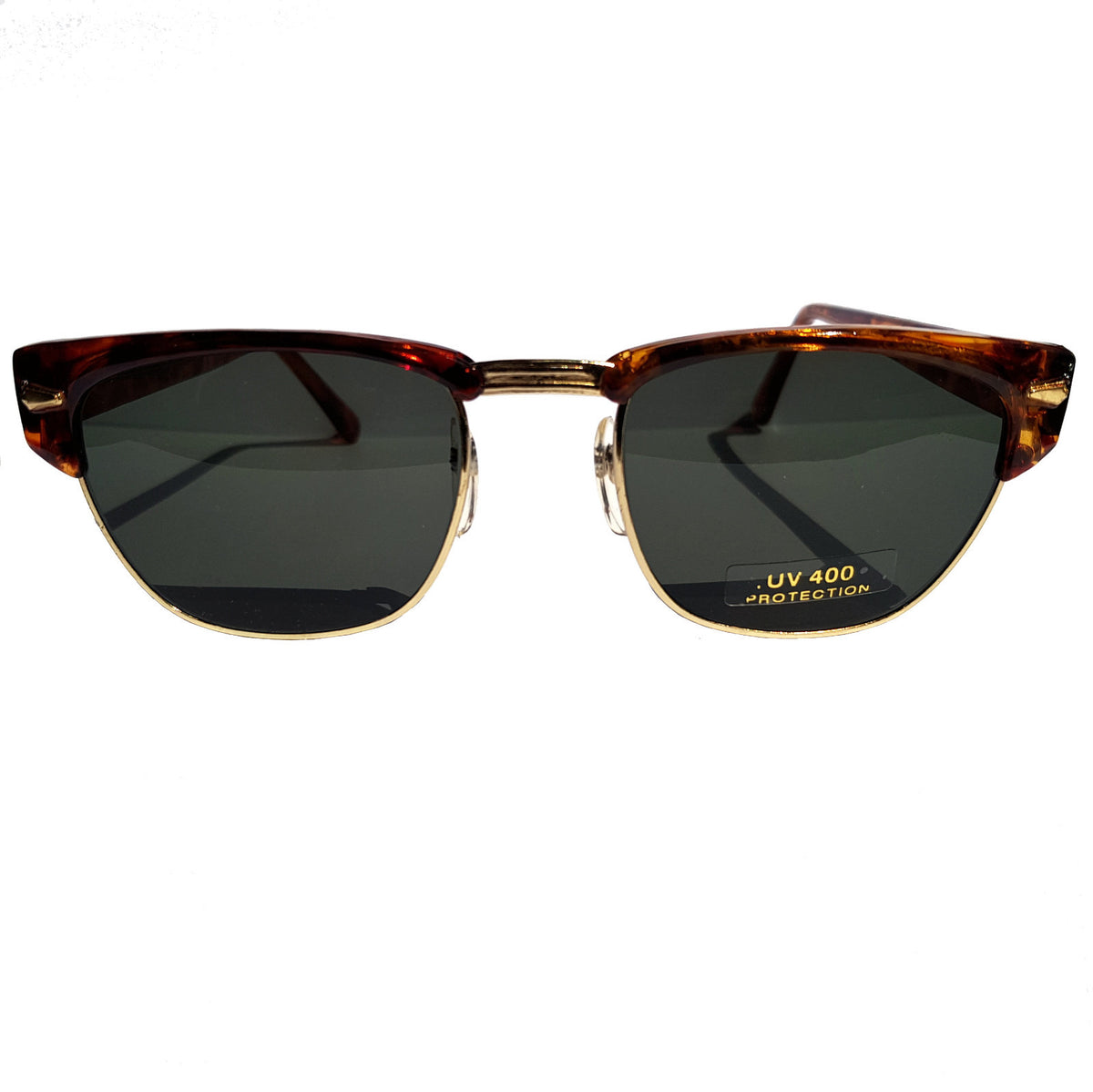 Braune Vintage Sonnenbrille mit dunklen Gläsern