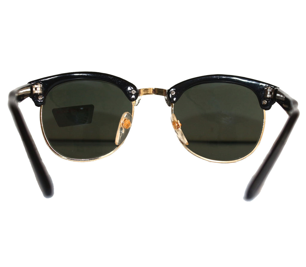 Schwarz-goldene Vintage Sonnenbrille