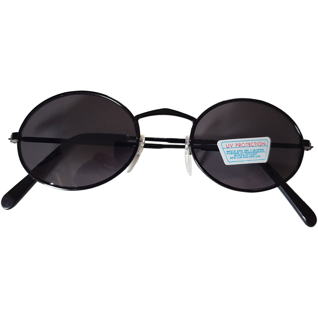 Runde schwarze Steampunk-Sonnenbrille verspiegelt