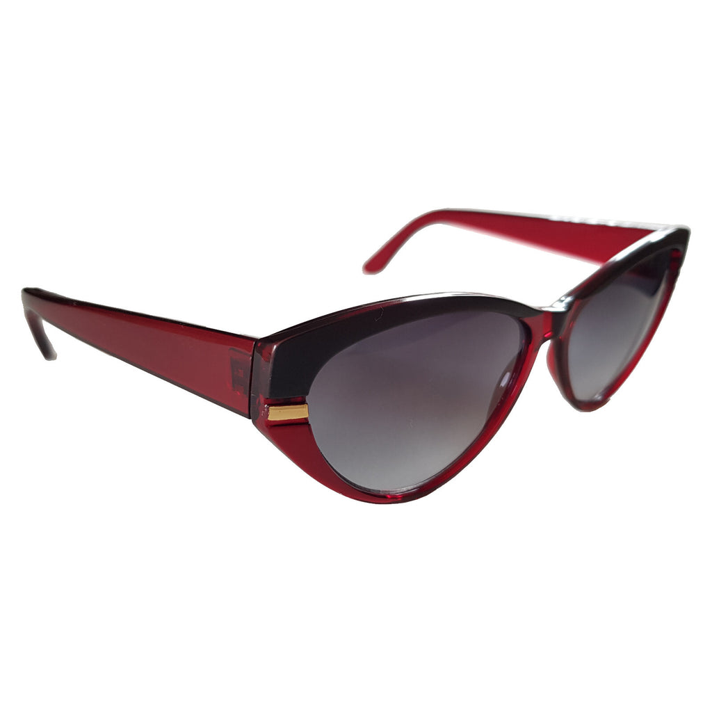 Cat-Eye-Sonnenbrille Matt-Schwarz und Braun