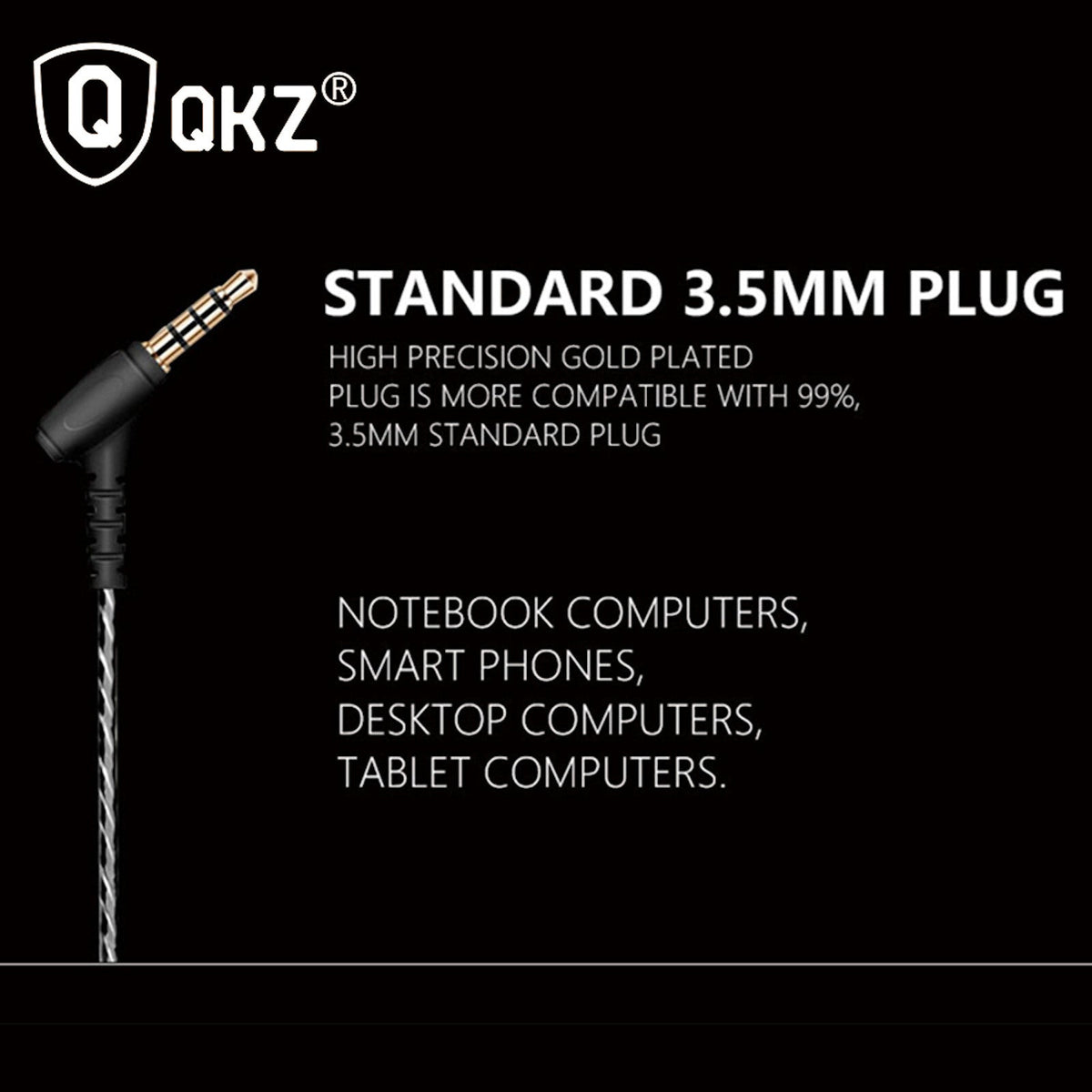 Super Bass High-End In Ear Kopfhörer QKZ W1 Rot Ohrhörer austauschbare Kabel