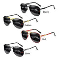 Schwarz-goldene Piloten-Sonnenbrille