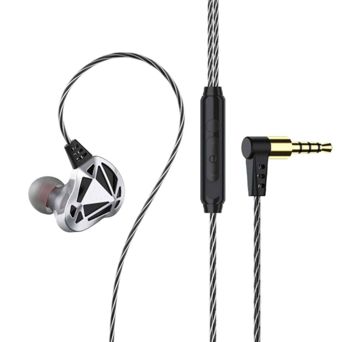 Premium Headset Kopfhörer QKZ-AK7 Pro HiFi In-Ear-Headset Ohrhörer + Hardcase