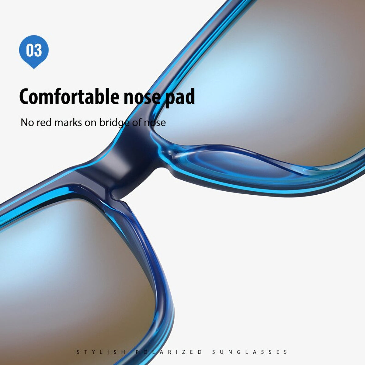 Schwarz-blaue polarisierte Sonnenbrille