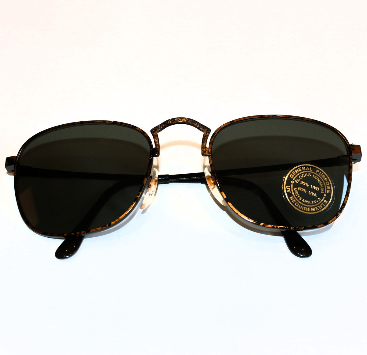 Schwarz-kupferne Vintage-Retro-Sonnenbrille Unisex