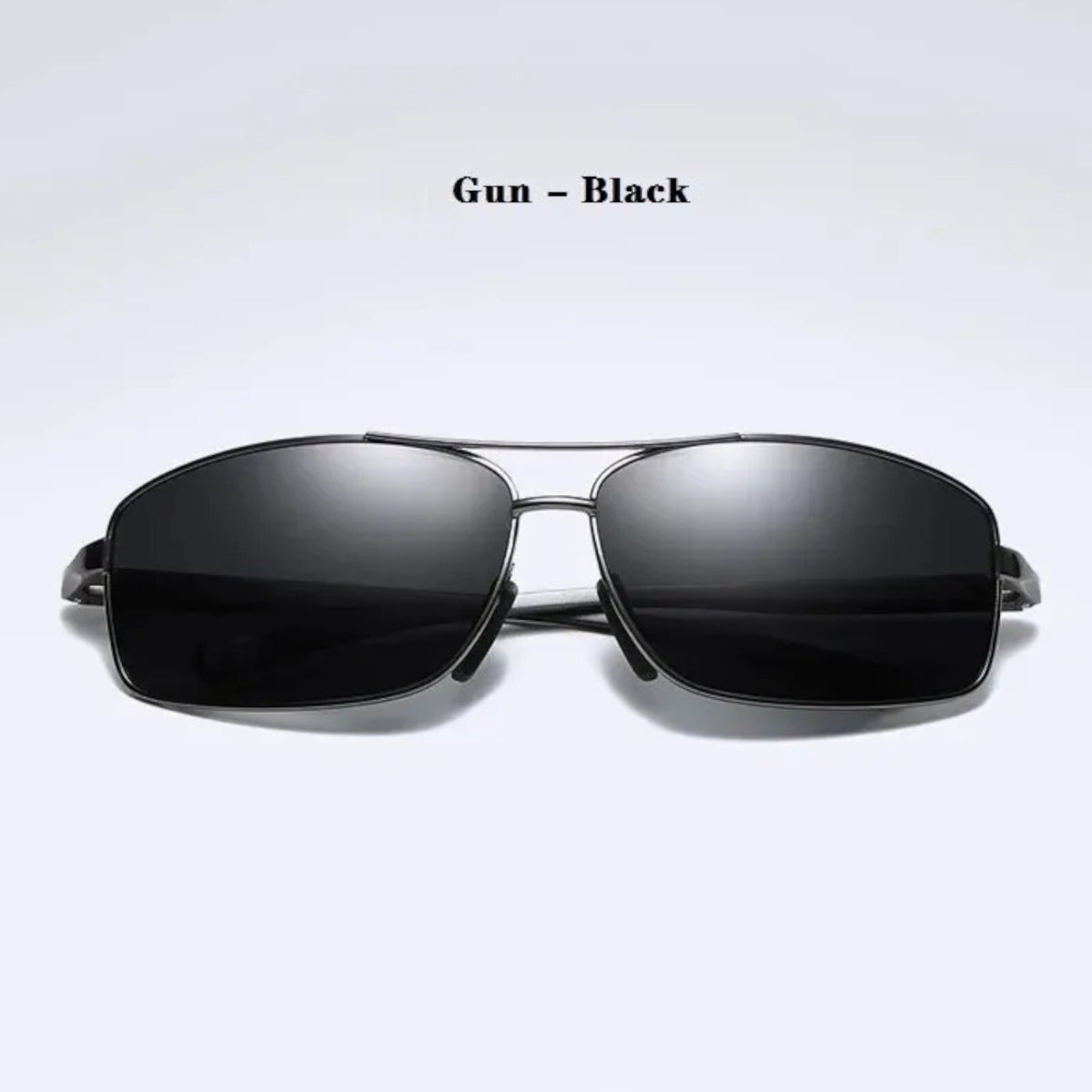 Gunmetal Piloten-Sonnenbrille aus Aluminium-Magnesium