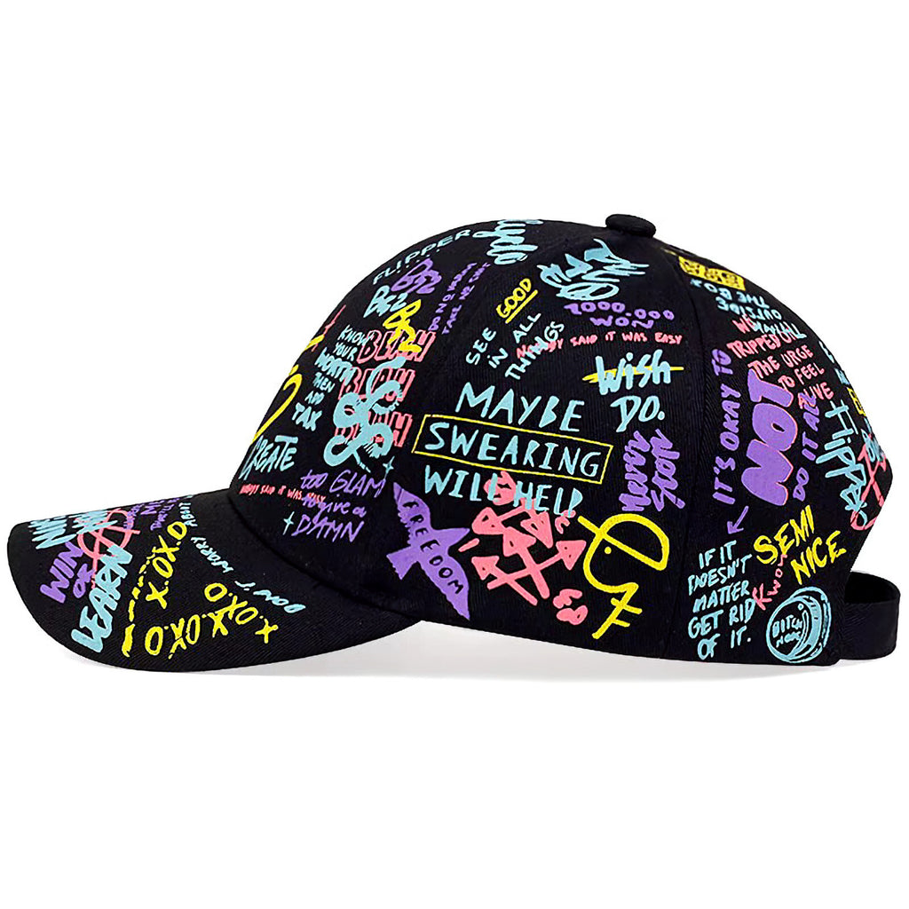 Unisex Graffiti-Basecap aus Baumwolle