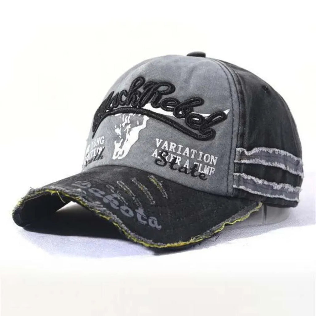Schwarz-graue Black Rebel Vintage-Basecap