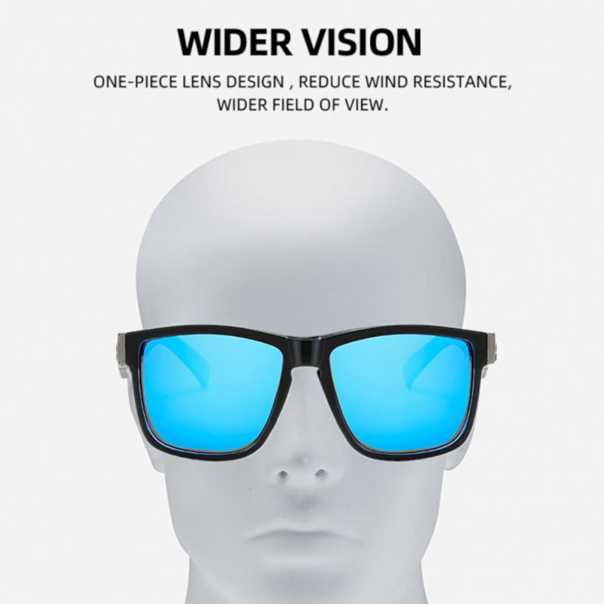 Schwarz-blaue polarisierte Sonnenbrille