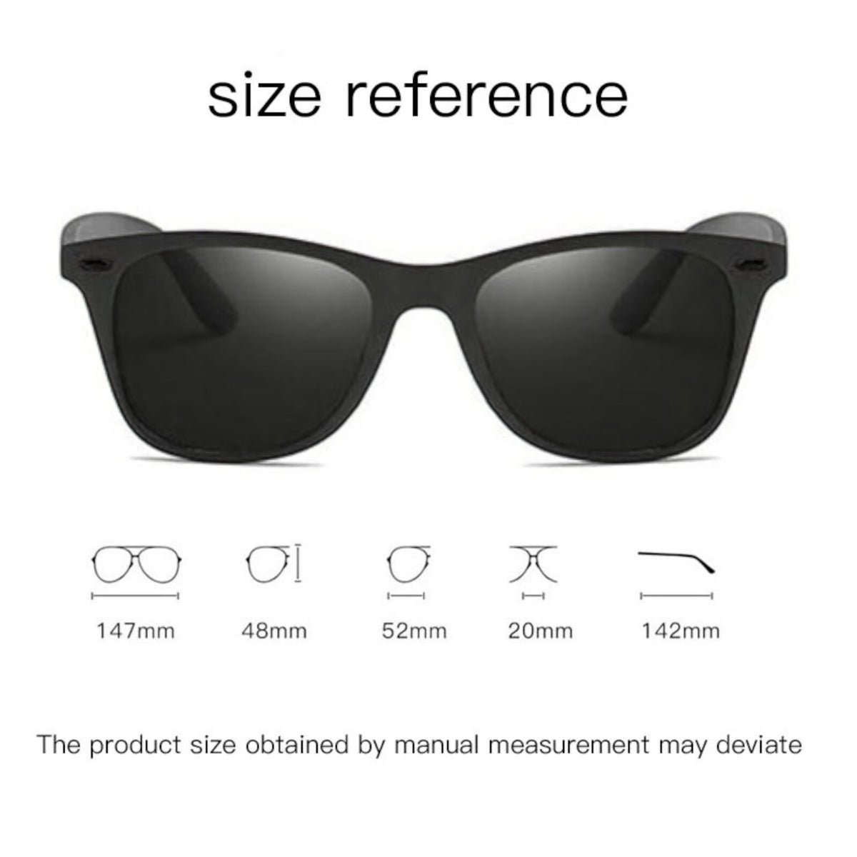 Matt-schwarze polarisierte Blues-Brothers Sonnenbrille