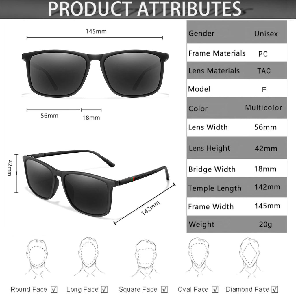 Matt-schwarze polarisierte Sonnenbrille