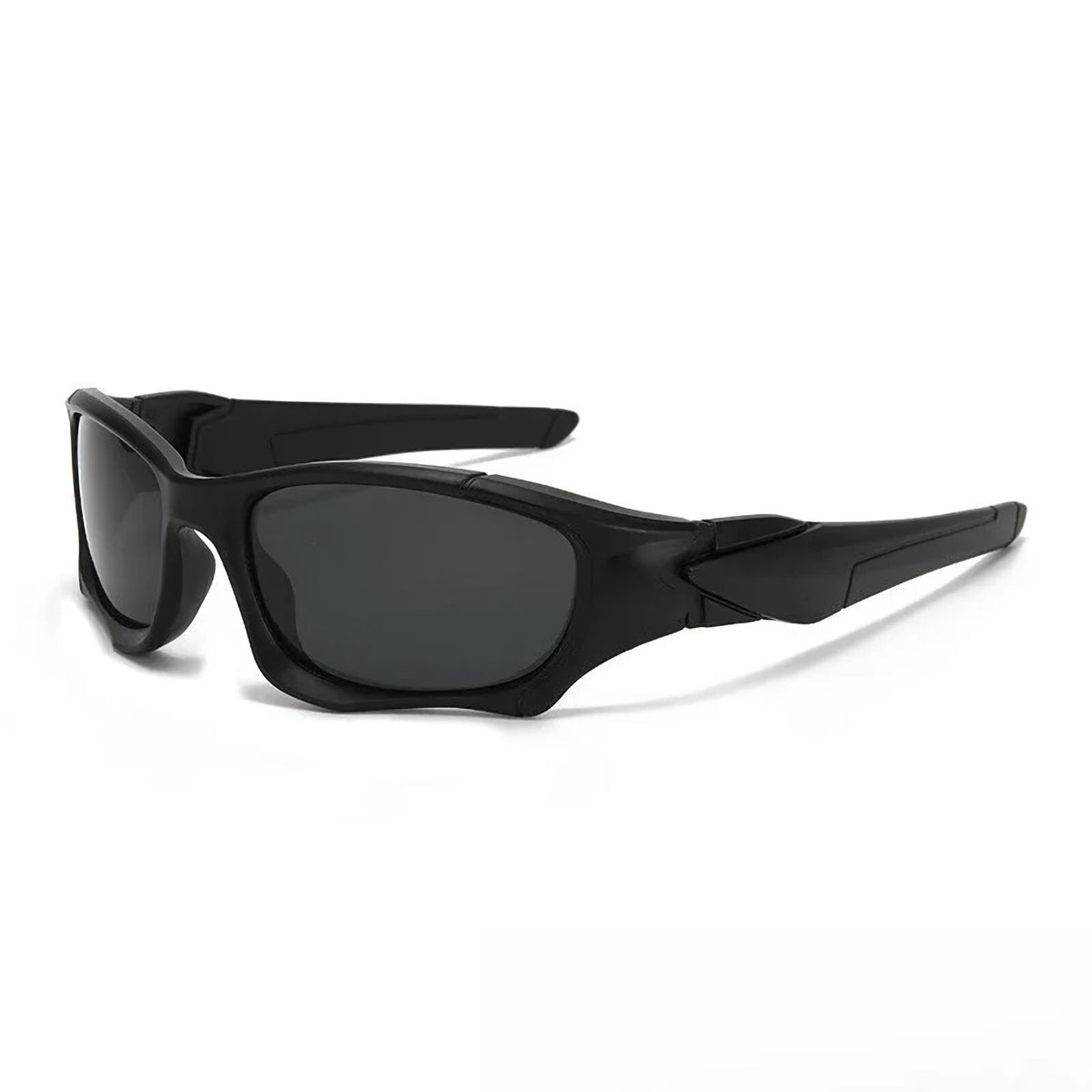 Schwarze Sport-Sonnenbrille aus Polycarbonat