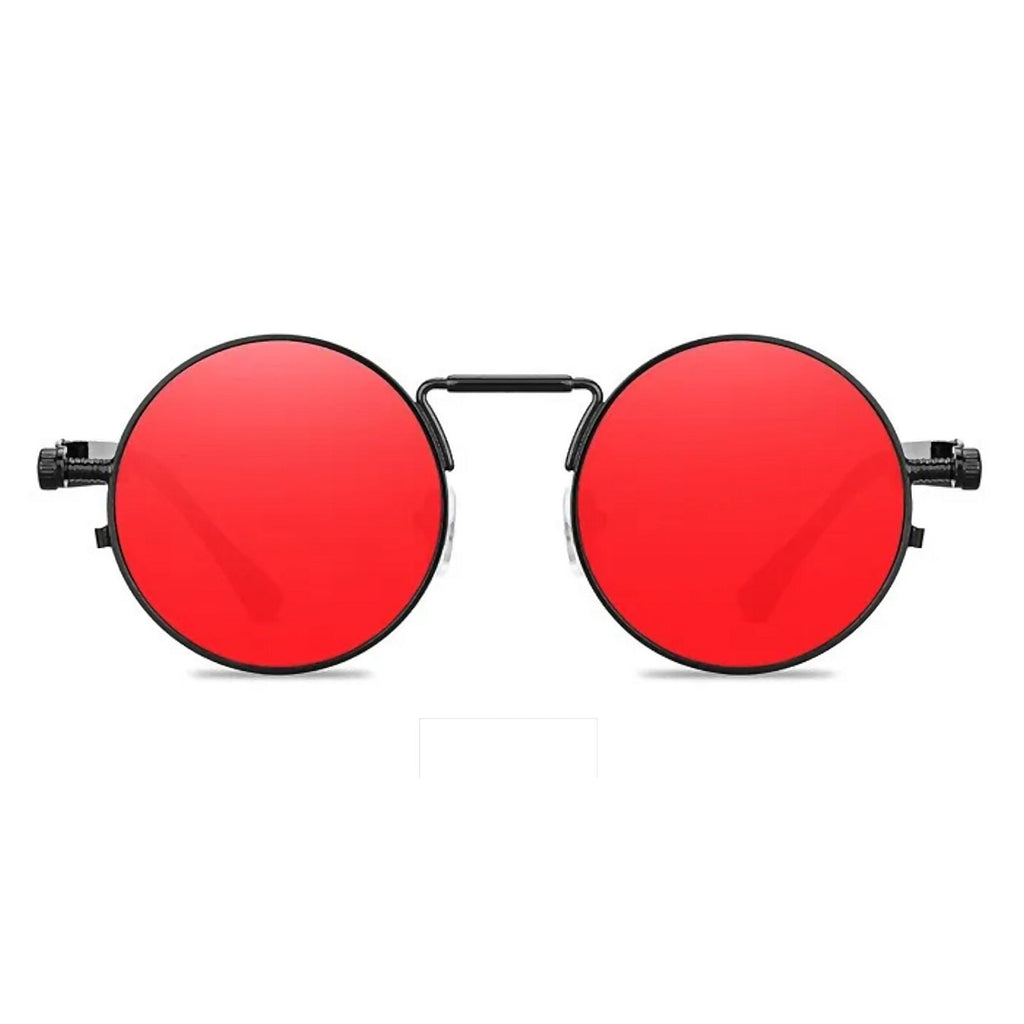 Runde goldene Steampunk-Sonnenbrille