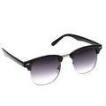 Schwarz-silberne Vintage Sonnenbrille