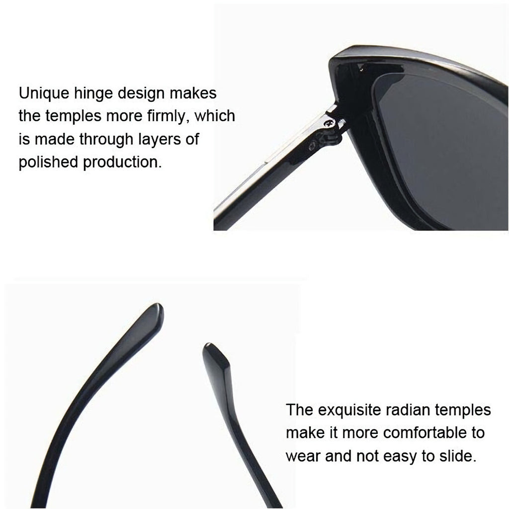 Schwarze Oversized Cat-Eye-Sonnenbrille