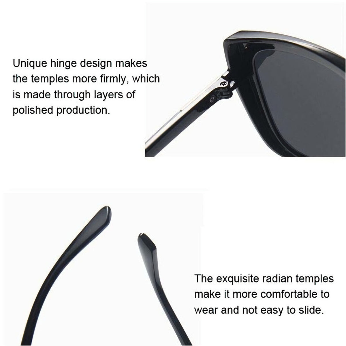 Schwarze Oversized Cat-Eye-Sonnenbrille