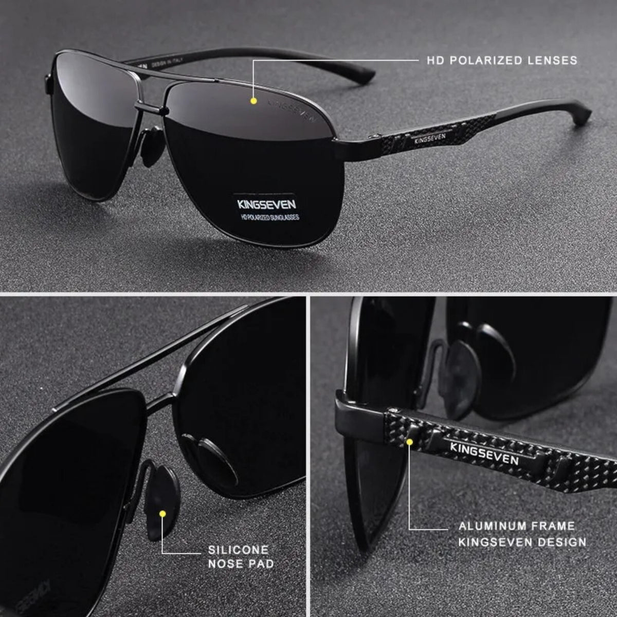 Kingseven N7188 polarisierte Piloten-Sonnenbrille