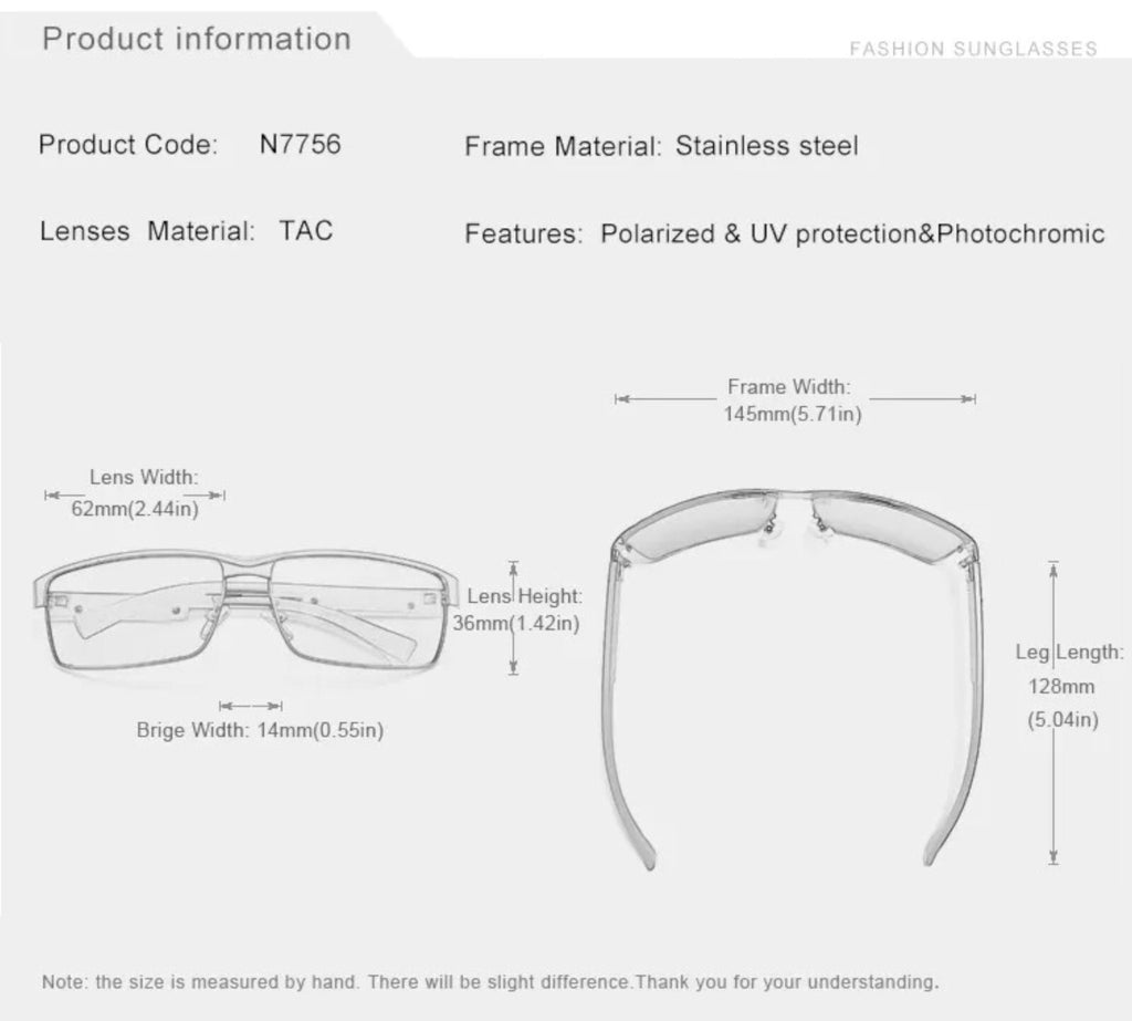 Kingseven N7756 photochrome polarisierte Sonnenbrille