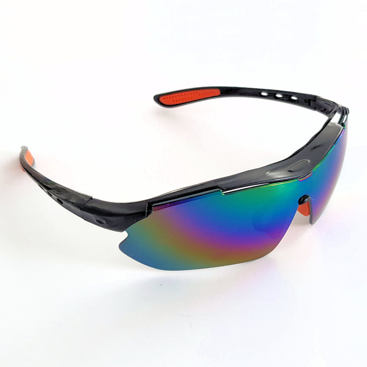 Schwarze polarisierte Sport-Sonnenbrille X6