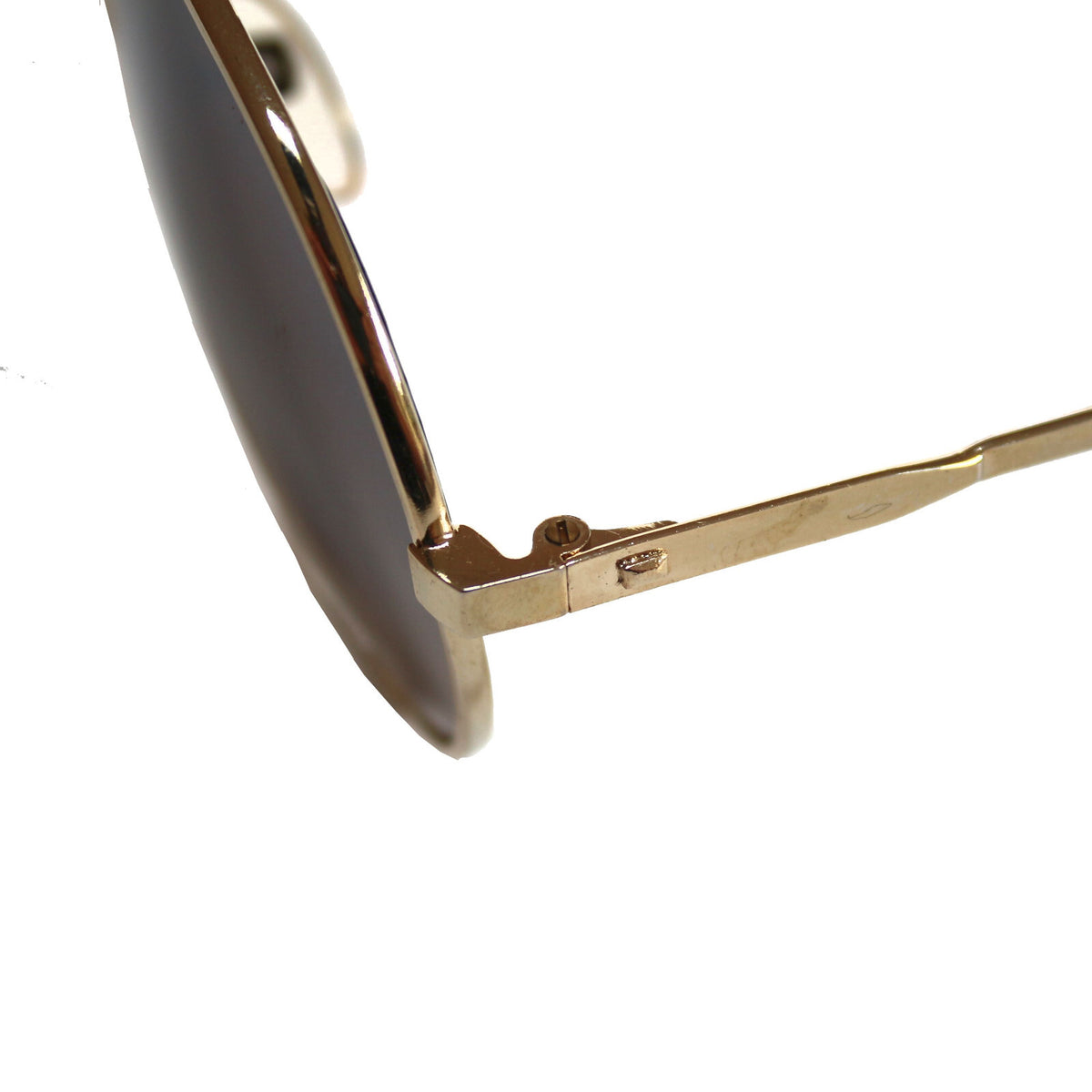 Gold-schwarze Piloten-Sonnenbrille im Porsche-Stil