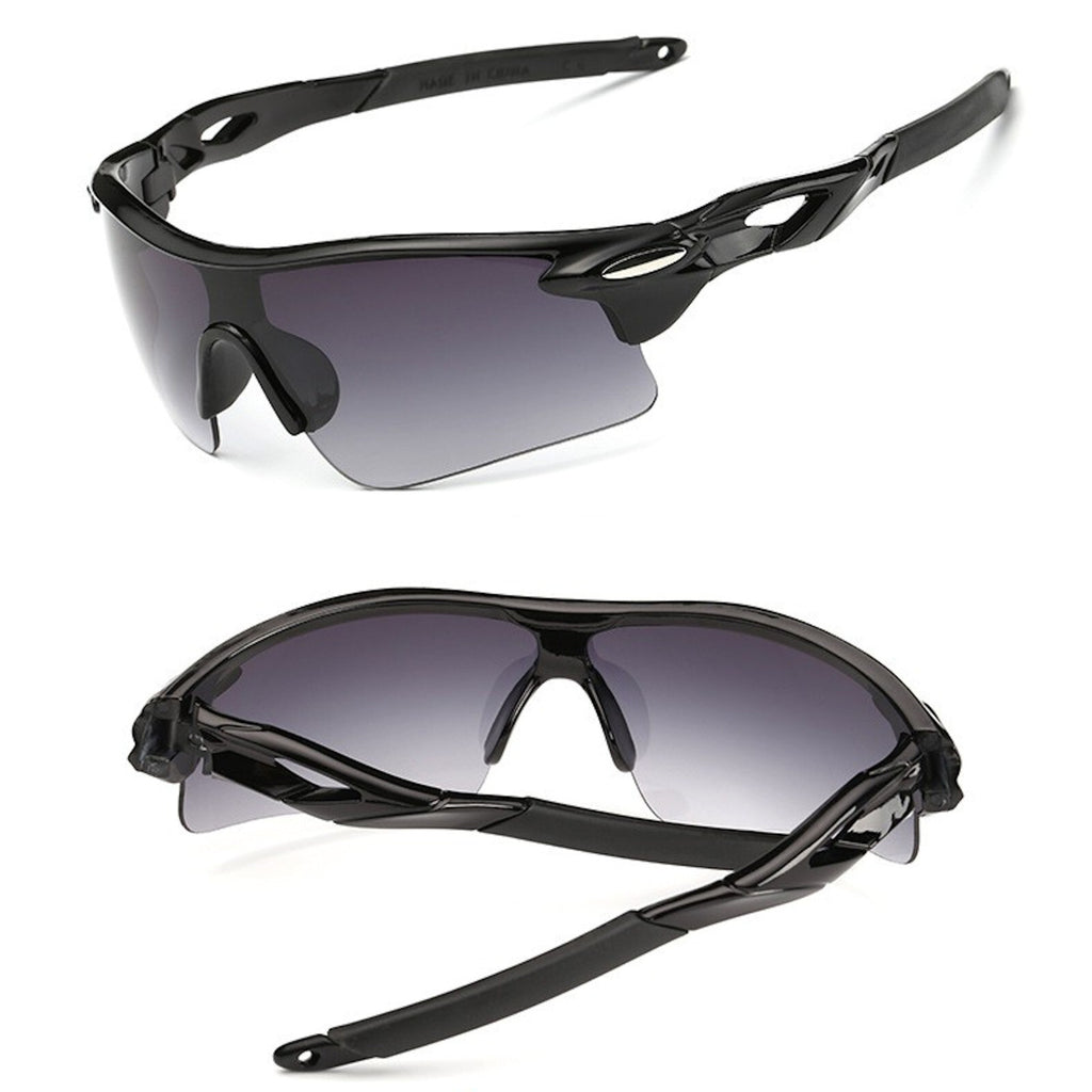 Schwarze polarisierte Sport-Sonnenbrille X1