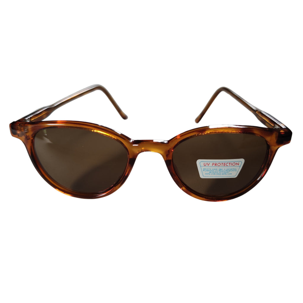 Braune Cat-Eye-Sonnenbrille mit braunen Gläsern