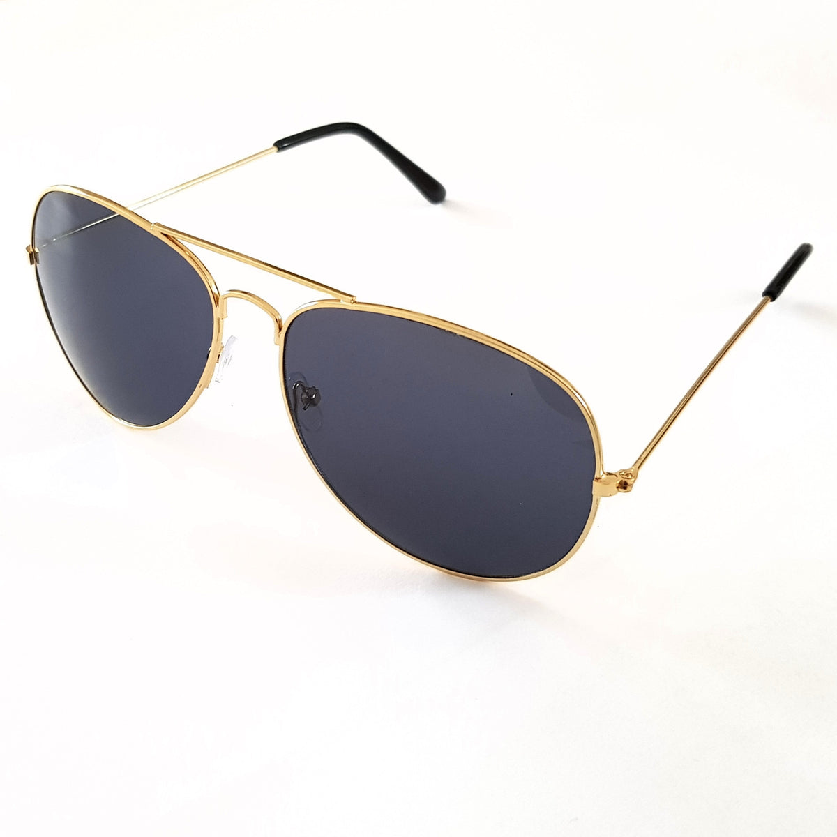 Gold-graue Piloten-Sonnenbrille