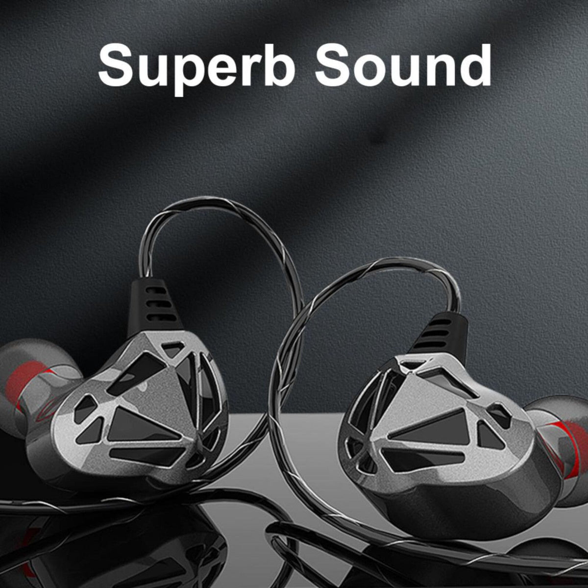 Premium Headset Kopfhörer QKZ-AK7 Pro HiFi In-Ear-Headset Ohrhörer + Hardcase