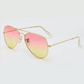 Rot-gelbe Fashion Piloten-Sonnenbrille