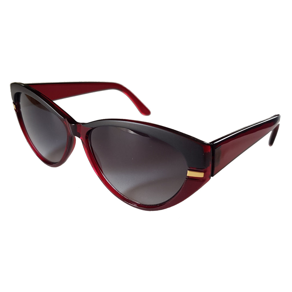 Cat-Eye-Sonnenbrille Matt-Schwarz und Braun