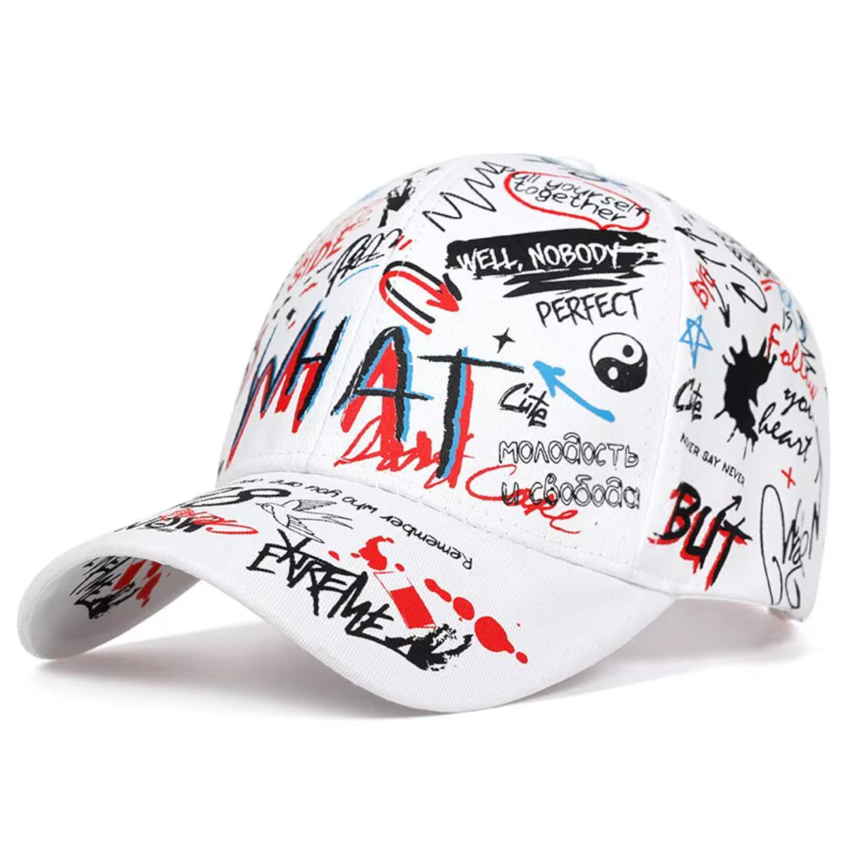 Unisex Graffiti-Basecap aus Baumwolle