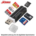 Schwarzer USB-Kartenleser für MicroSD SDHC MMC M2