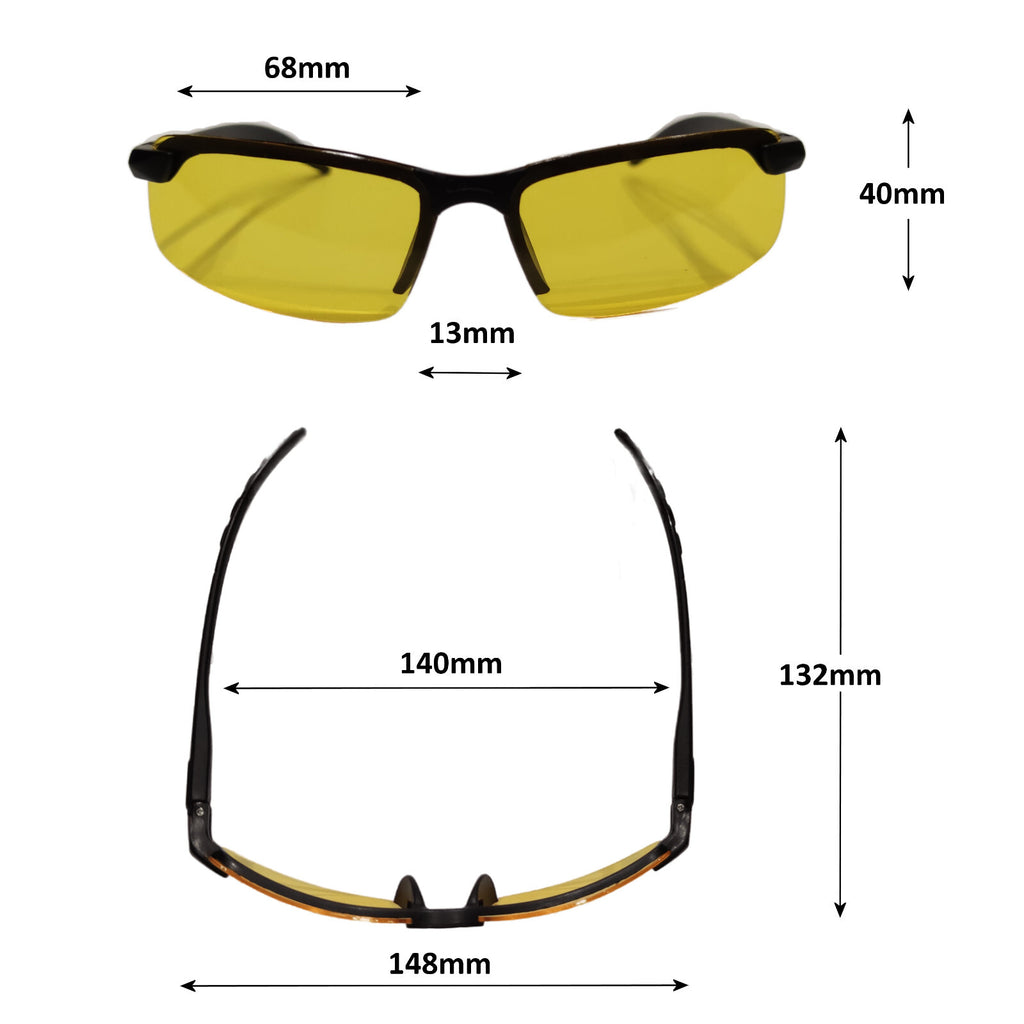 Nachtfahrbrille mit gelben Kontrastgläsern