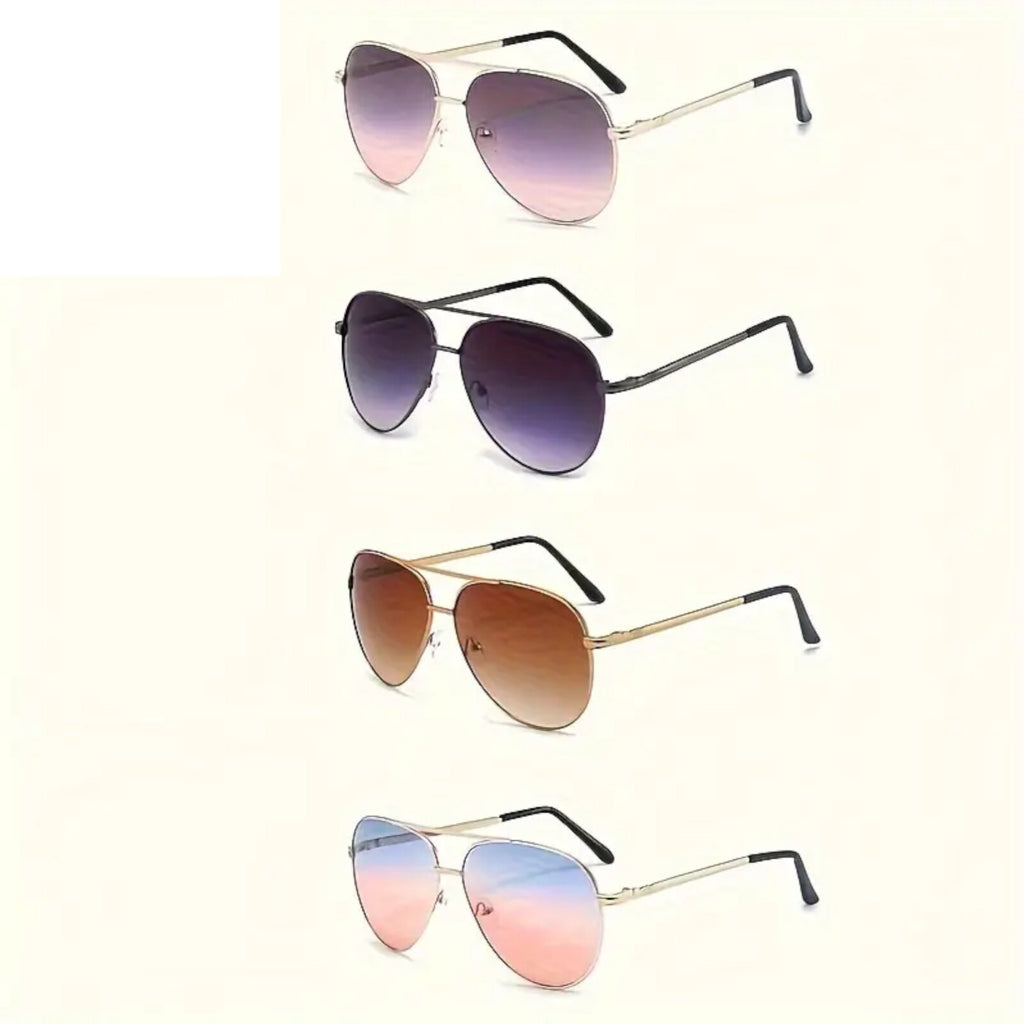 Schwarz-rot-goldene Piloten-Sonnenbrille