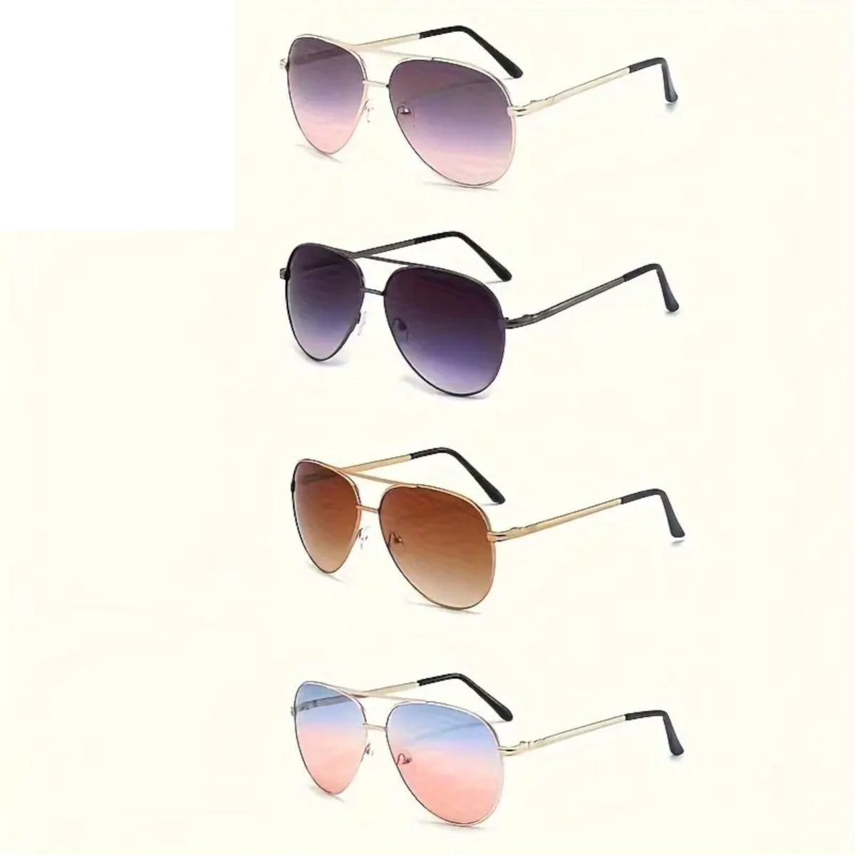 Schwarz-rot-goldene Piloten-Sonnenbrille