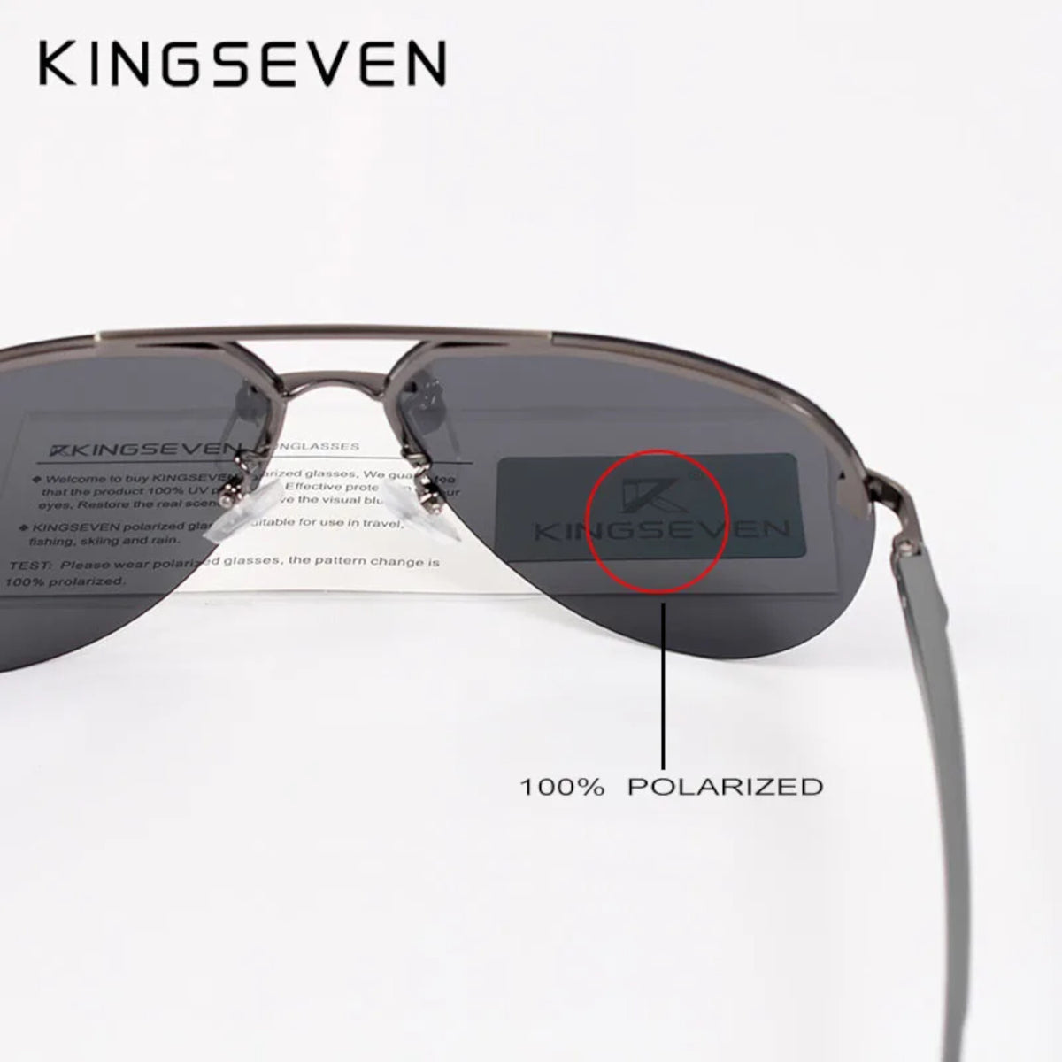 Kingseven N7413 polarisierte Piloten-Sonnenbrille