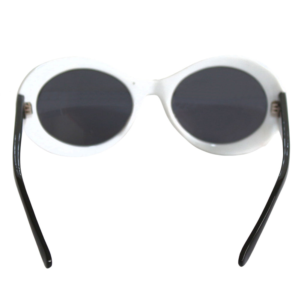 Schwarz-weiß karierte Cat-Eye-Partybrille