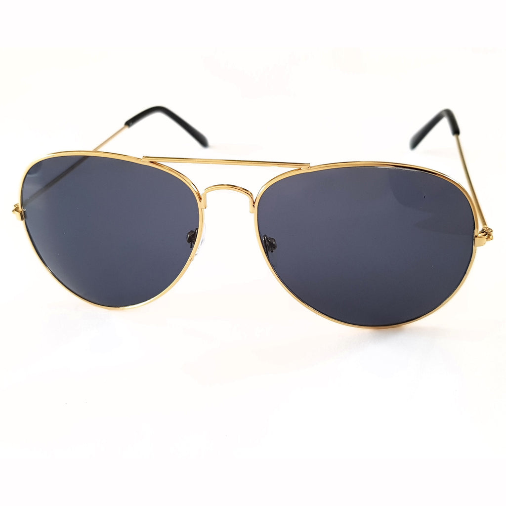 Gold-graue Piloten-Sonnenbrille
