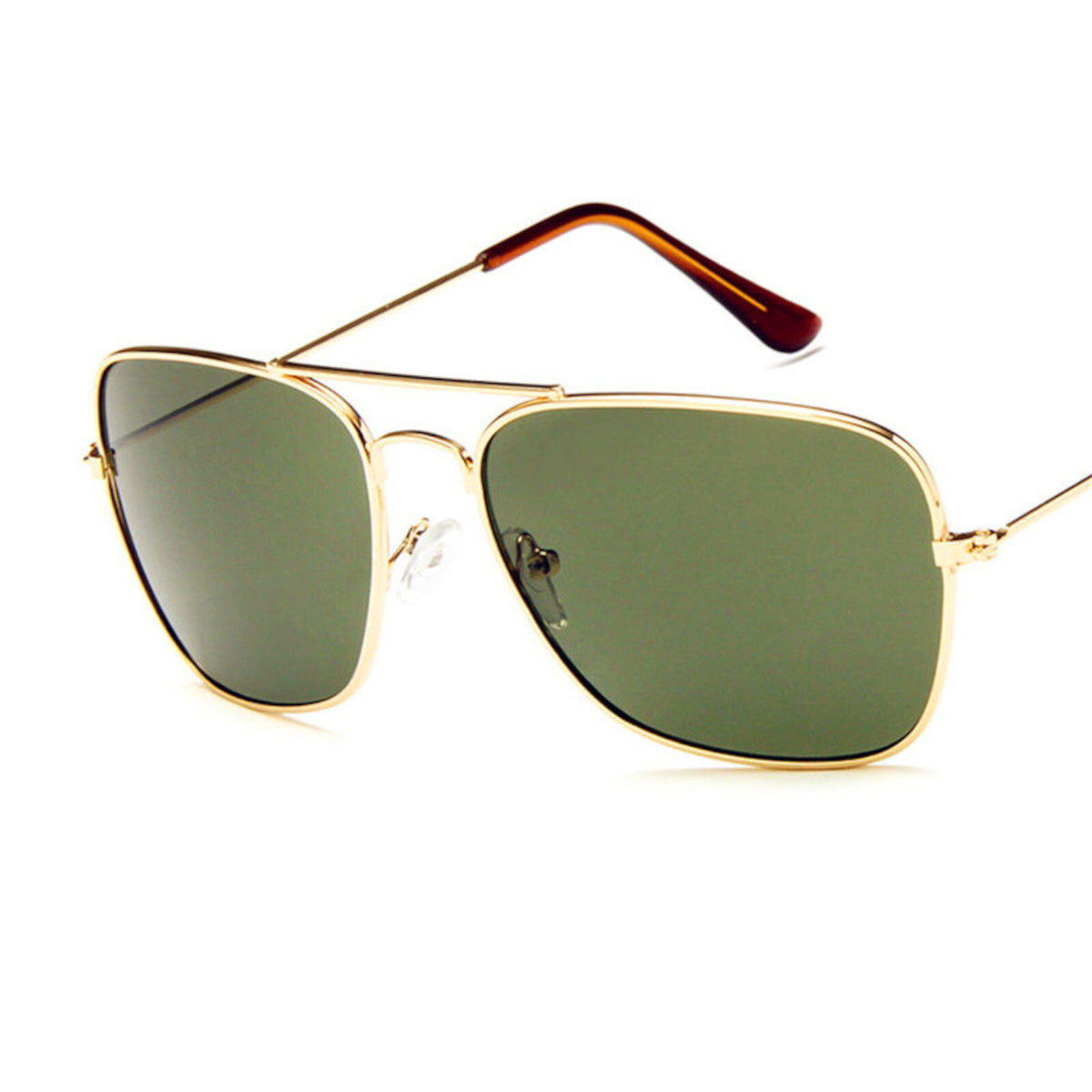 Gold-grüne Piloten-Sonnenbrille