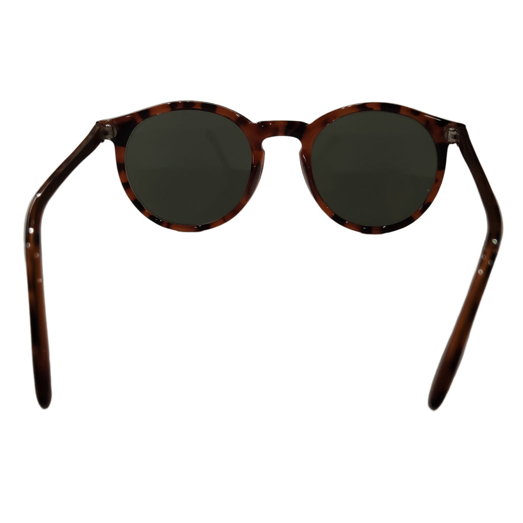 Braune Damen-Sonnenbrille im Tigerlook mit grauen Gläsern