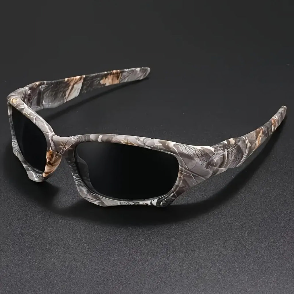 Schwarze Sport-Sonnenbrille aus Polycarbonat