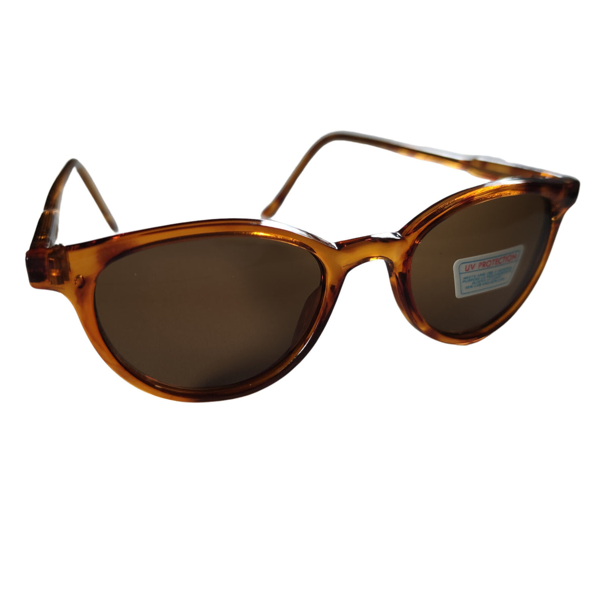 Braune Cat-Eye-Sonnenbrille mit braunen Gläsern
